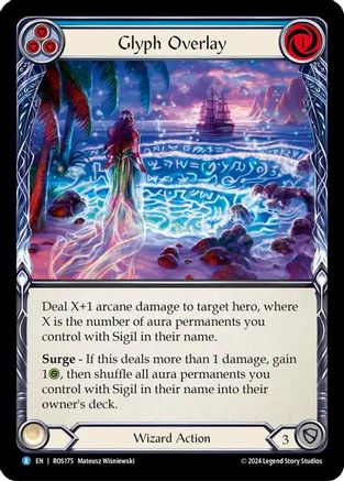Glyph Overlay (Blue) (ROS175)  Rainbow Foil