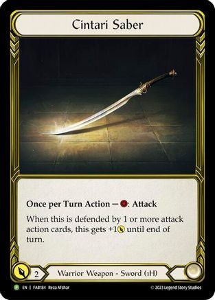 Cintari Saber (Left) (Golden) - FAB184 (FAB184)  Cold Foil