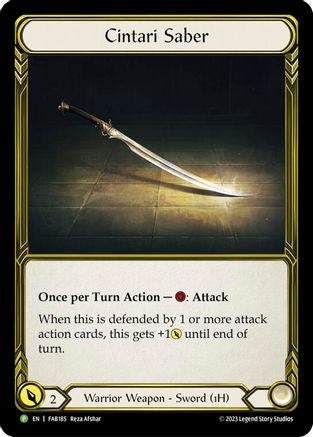 Cintari Saber (Right) (Golden) - FAB185 (FAB185)  Cold Foil