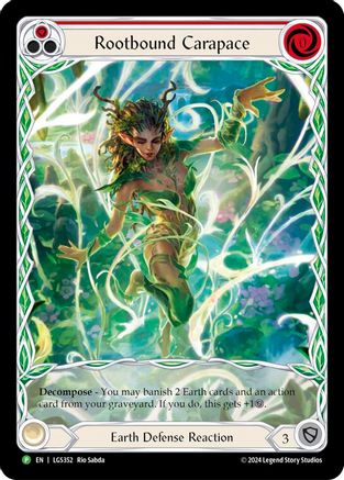 Rootbound Carapace (Red) (Extended Art) - LGS352 (LGS352)  Rainbow Foil