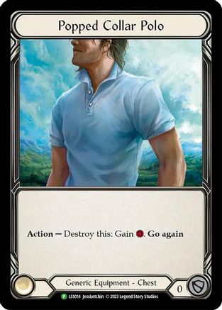 Popped Collar Polo - LSS014 (LSS014)  Cold Foil