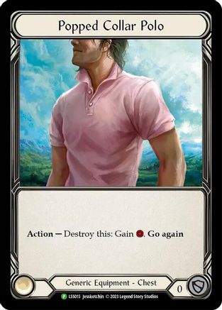 Popped Collar Polo - LSS015 (LSS015)  Cold Foil