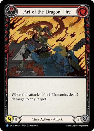 Art of the Dragon: Fire (HNT075)  Rainbow Foil