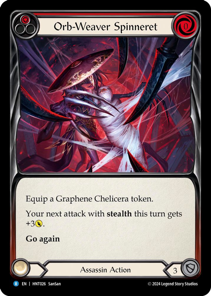 Orb-Weaver Spinneret (Red) (HNT026)  Rainbow Foil