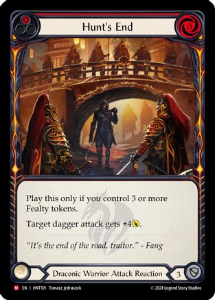 Hunt's End (HNT101)  Rainbow Foil