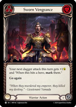 Sworn Vengeance (Blue) (HNT142)  Rainbow Foil