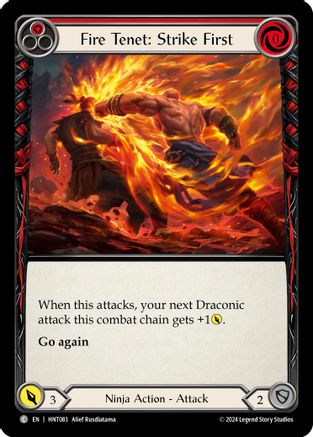 Fire Tenet: Strike First (Red) (HNT083)  Rainbow Foil