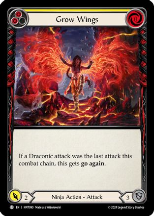 Grow Wings (Yellow) (HNT090)  Rainbow Foil