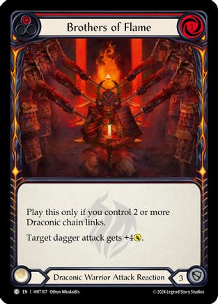 Brothers of Flame (Red) (HNT107)  Rainbow Foil