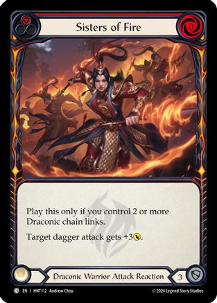 Sisters of Fire (Red) (HNT112)  Rainbow Foil