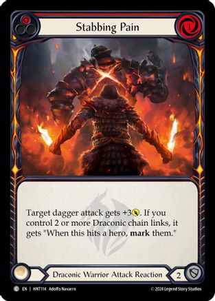 Stabbing Pain (Red) (HNT114)  Rainbow Foil