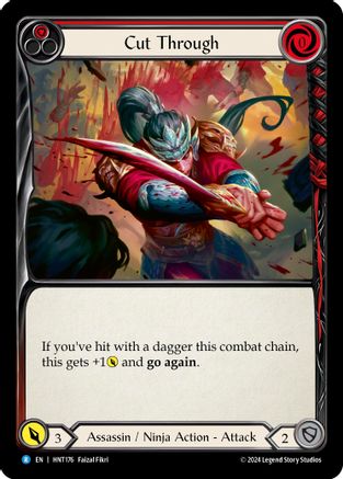 Cut Through (Red) (HNT176)  Rainbow Foil