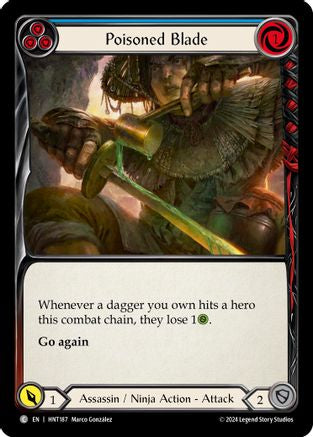 Poisoned Blade (Blue) (HNT187)  Rainbow Foil