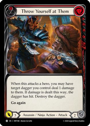 Throw Yourself at Them (Red) (HNT188)  Rainbow Foil