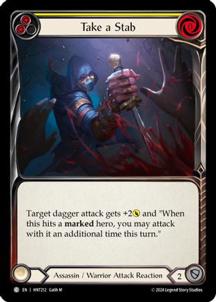 Take a Stab (Yellow) (HNT212)  Rainbow Foil