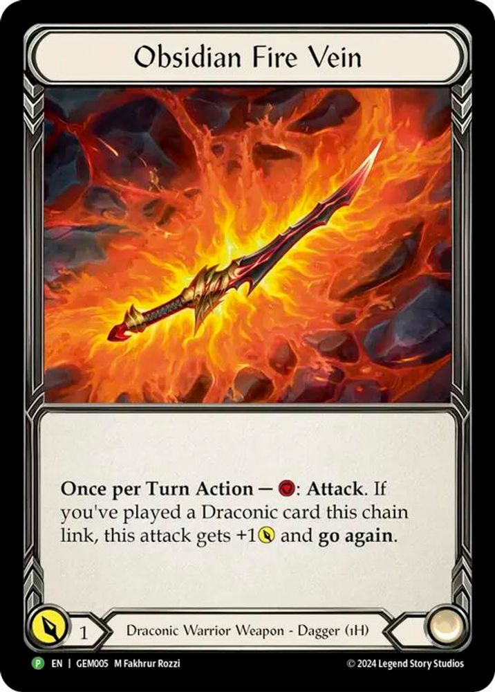 Obsidian Fire Vein - GEM005 (GEM005)  Cold Foil