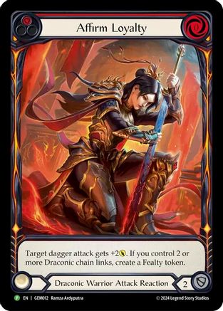 Affirm Loyalty - GEM012 (GEM012)  Rainbow Foil