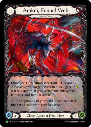Arakni, Funnel Web (Extended Art) - LGS377 (LGS377)  Rainbow Foil