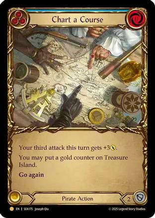 Chart a Course (Blue) (Treasure) (SEA175)  Cold Foil