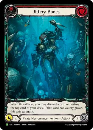 Jittery Bones (Red) (GEM049)  Rainbow Foil