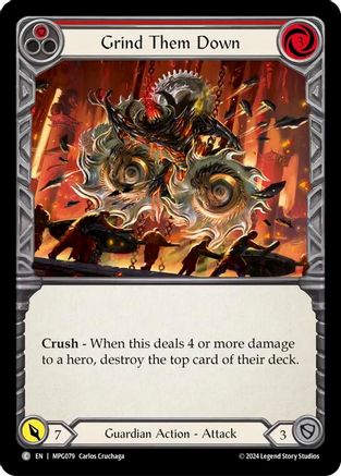 Grind Them Down (Red) (MPG079)  Rainbow Foil