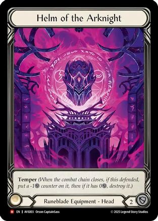 Helm of the Arknight (AVS003)  Cold Foil