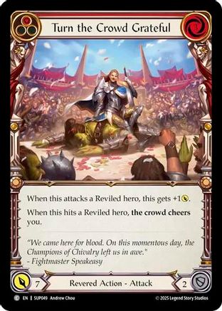Turn the Crowd Grateful (Red) (SUP049)  Rainbow Foil