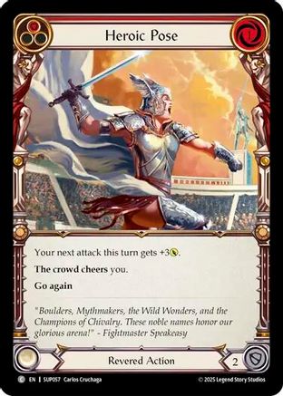 Heroic Pose (Red) (SUP057)  Rainbow Foil