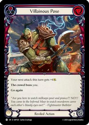 Villainous Pose (Red) (SUP120)  Rainbow Foil