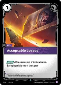 Acceptable Losses Rainbow Foil