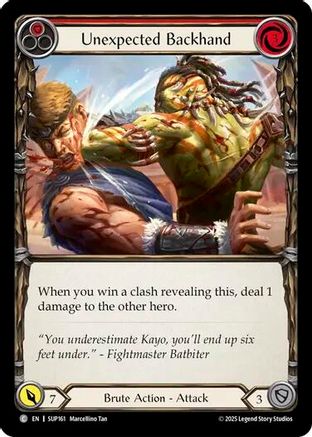 Unexpected Backhand (Red) (SUP161)  Rainbow Foil