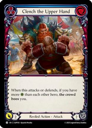 Clench the Upper Hand (Blue) (SUP103)  Rainbow Foil