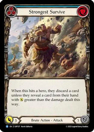 Strongest Survive (Blue) (SUP137)  Rainbow Foil