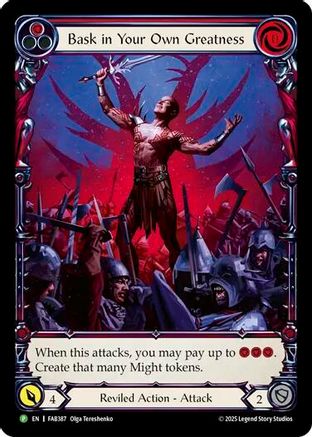 Bask in Your Own Greatness (Red) - FAB387 (FAB387)  Rainbow Foil