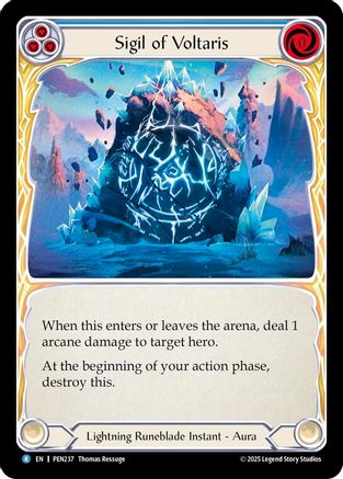 Sigil Of Voltaris (Blue) (PEN237)  Rainbow Foil