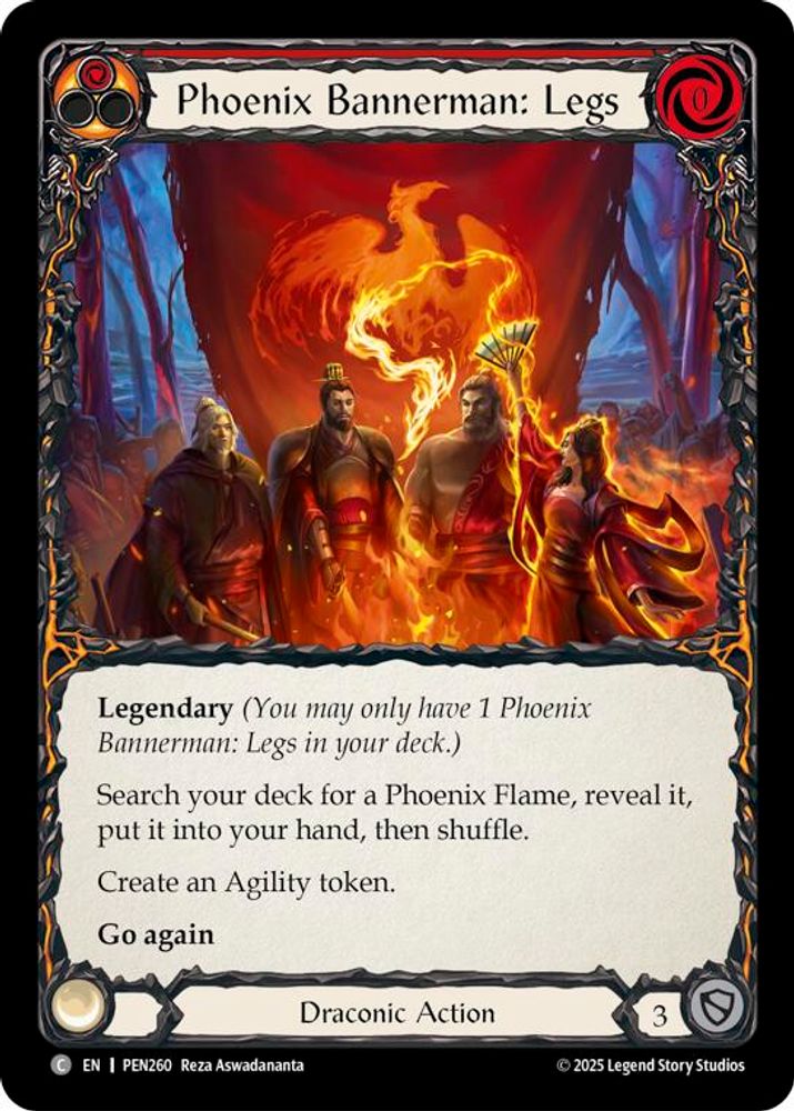 Phoenix Bannerman: Legs (Red) (PEN260)  Rainbow Foil
