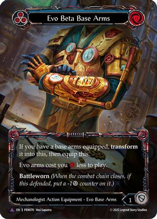 Evo Beta Base Arms (Blue) (Marvel) (PEN070)  Cold Foil