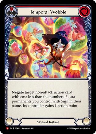 Temporal Wobble (Red) (PEN112)  Rainbow Foil