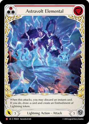 Astravolt Elemental (Red) (Extended Art) (PEN241)  Rainbow Foil