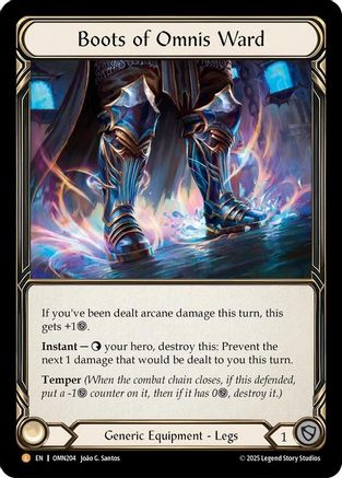 Boots of Omnis Ward (OMN204)  Rainbow Foil