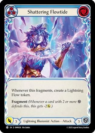 Shattering Flowtide (Blue) (OMN026)  Rainbow Foil