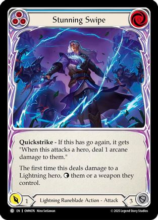 Stunning Swipe (Blue) (OMN076)  Rainbow Foil