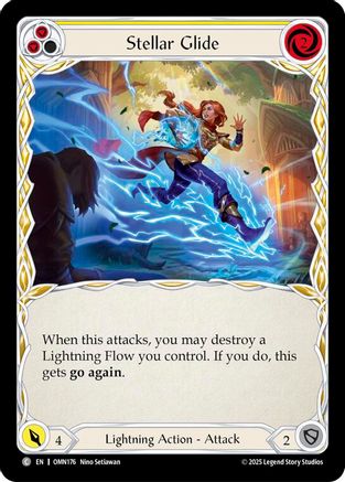 Stellar Glide (Yellow) (OMN176)  Rainbow Foil
