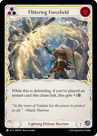 Flittering Forcefield (Yellow) (OMN182)  Rainbow Foil