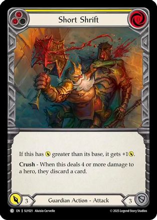 Short Shrift (Yellow) (SLY021)
