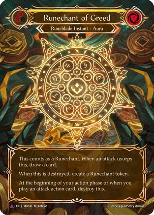 Runechant of Greed (Yellow)(Marvel) (IAR145-MV)  Cold Foil
