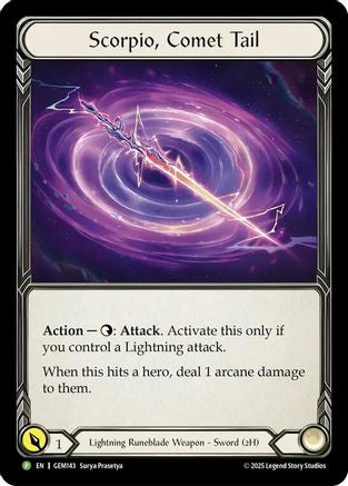 Scorpio, Comet Tail (GEM143)  Cold Foil