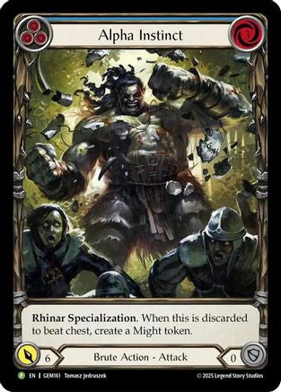 Alpha Instinct (Blue) (GEM161)  Rainbow Foil