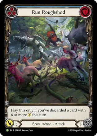 Run Roughshod (Blue) (GEM162)  Rainbow Foil
