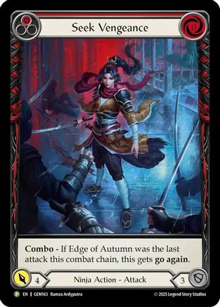 Seek Vengeance (Red) (GEM163)  Rainbow Foil